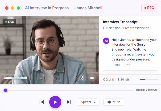 AI Interview in Progress — Skima AI