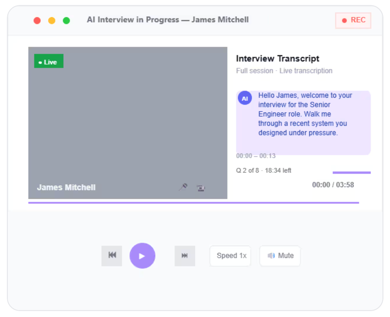 AI Interview in Progress — Skima AI